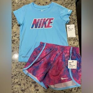 Nike girls short set 6x nwt